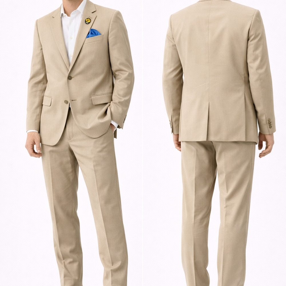 Madison Men's Tan Modern fit Suit